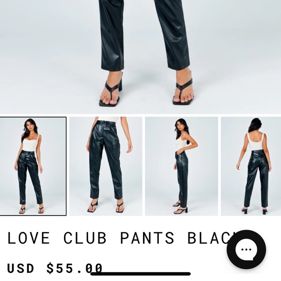 Princess Polly Pants & Jumpsuits Princess Polly Leather Pants